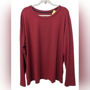 Men's Red Long Sleeve Shirt 2XL